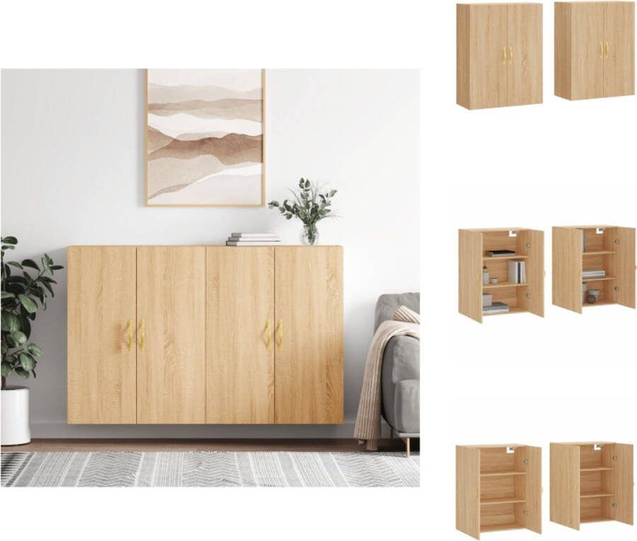 VidaXL Wandmeubel Elegant Opbergkast Afmetingen- 69.5 x 34 x 90 cm Ken- Duurzaam hout Keukenkast