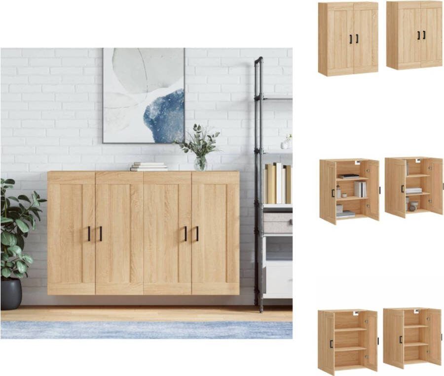 VidaXL Wandmeubel Opbergkast 69.5 x 34 x 90 cm Sonoma Eiken Keukenkast