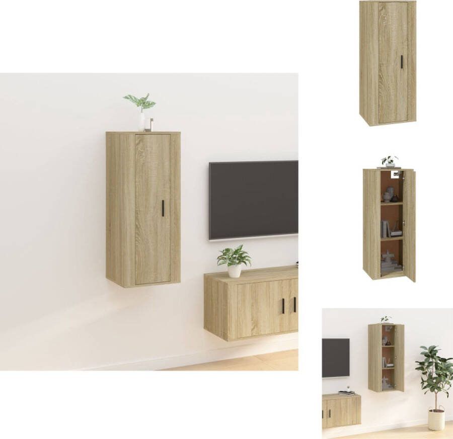 VidaXL Wandmeubel TV-kast Sonoma Eiken 40x34.5x100 cm Kast