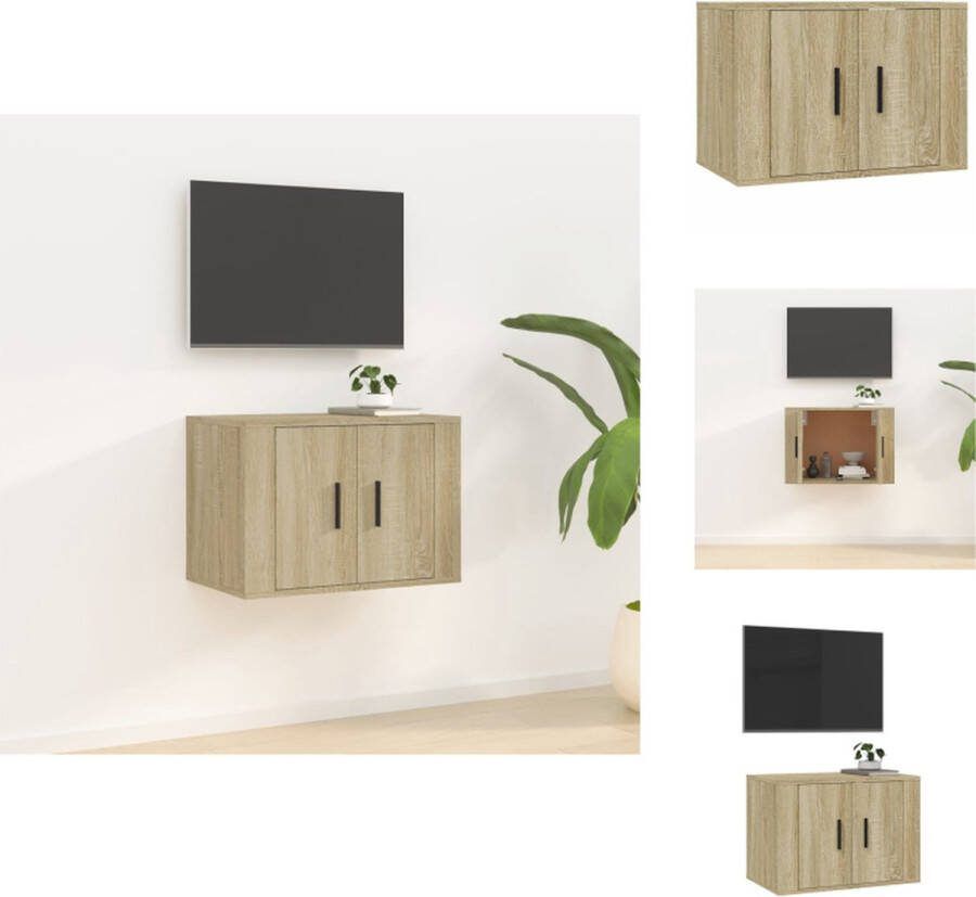 VidaXL Wandmeubel TV-kast Sonoma eiken 57 x 34.5 x 40 cm (B x D x H) Kast