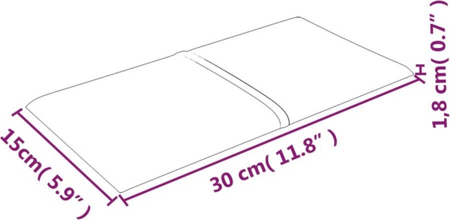 VidaXL Wandpanelen 12 st 0 54 m² 30x15 cm stof lichtgeel