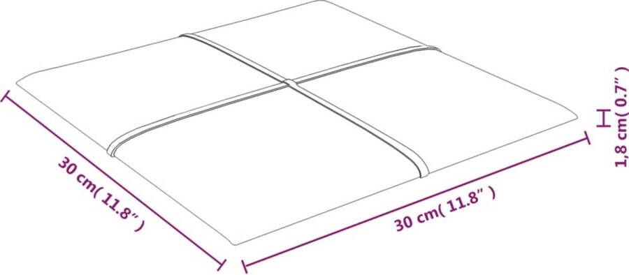 VidaXL Wandpanelen 12 st 1 08 m² 30x30 cm stof lichtgeel