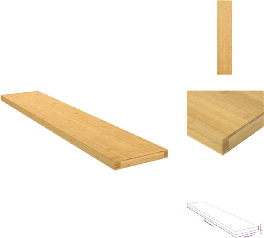 VidaXL Wandplank Bamboe 100 x 20 x 4 cm Praktisch en decoratief Wandsteun