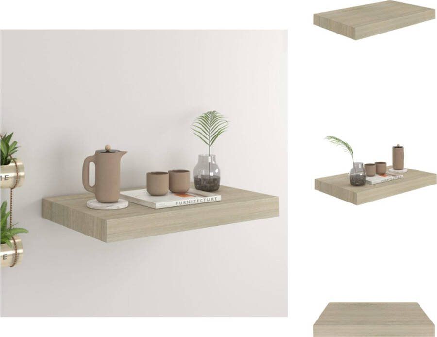 VidaXL Wandplank Eiken 40 x 23 x 3.8 cm Onzichtbaar Montagesysteem Wandsteun