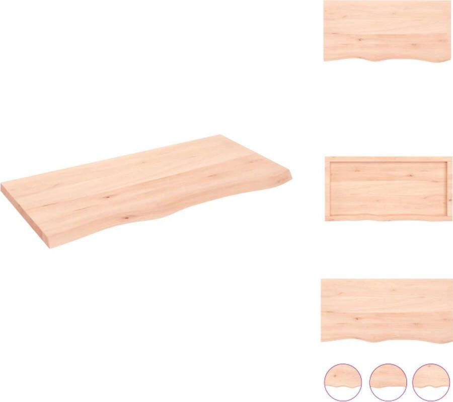 VidaXL Wandplank Eikenhout 100x50x4cm Rustieke stijl Wandsteun