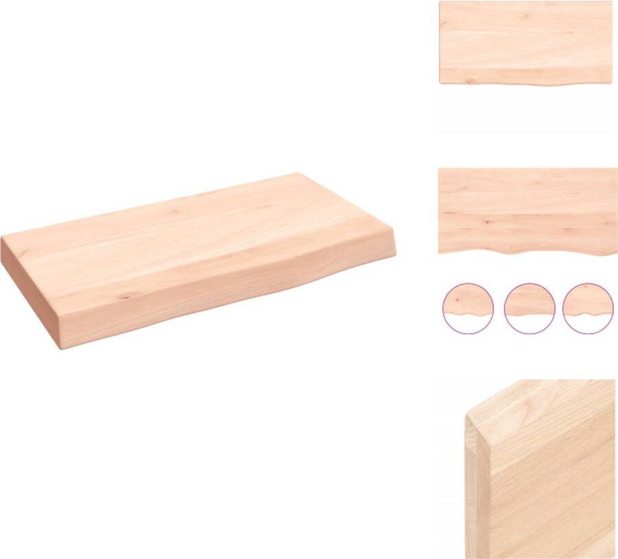 VidaXL Wandplank Eikenhout 40 x 20 x 4 cm Rustieke stijl Wandsteun