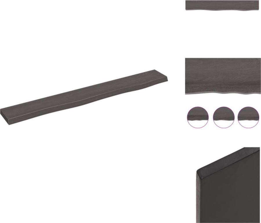 VidaXL Wandplank Rustieke Eikenhouten 80 x 10 x 2 cm Donkergrijs 20 kg Draagvermogen Wandsteun