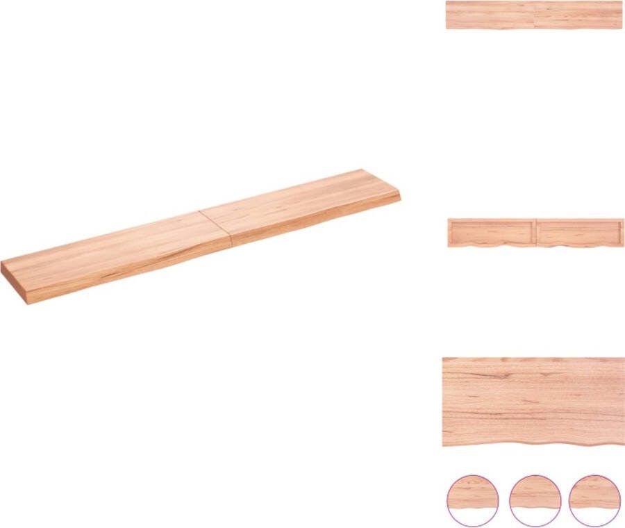 VidaXL Wandplank Rustieke Stijl Eikenhout 180 x 30 x 6 cm Wandsteun