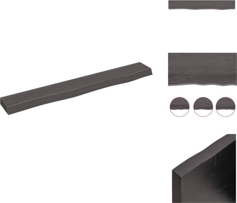 VidaXL Wandplank Rustieke Stijl Eikenhout 80 x 10 x 4 cm Draagvermogen 20 kg Donkergrijs Wandsteun