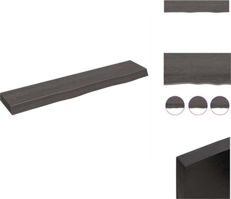 VidaXL Wandplank Rustieke Stijl Massief Eikenhout 100 x 20 x 6 cm Draagvermogen 20 kg Wandsteun