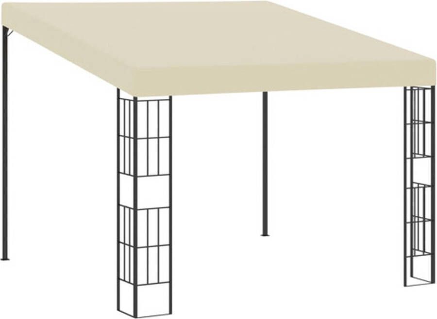 VidaXL Wandprieel 3x3 m stof crèmekleurig