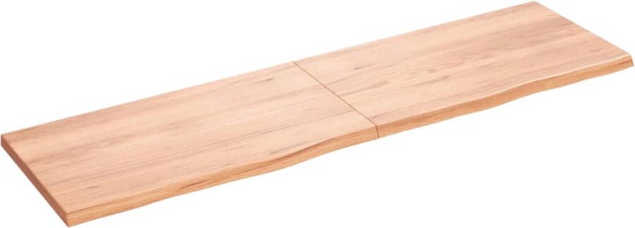 VidaXL Wandschap 180x50x(2-4)cm behandeld massief eikenhout lichtbruin