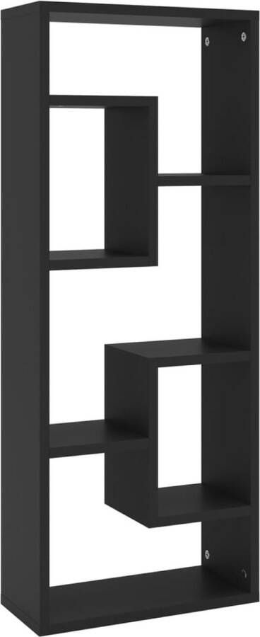 VidaXL Wandschap 36x16x90 cm bewerkt hout zwart