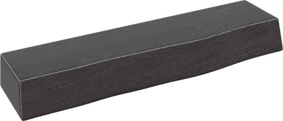 VidaXL -Wandschap-40x10x6-cm-behandeld-massief-eikenhout-donkergrijs