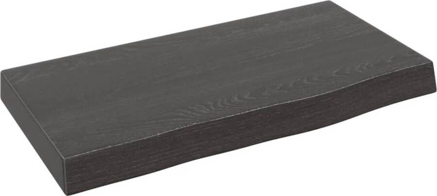 VidaXL -Wandschap-40x20x4-cm-behandeld-massief-eikenhout-donkergrijs
