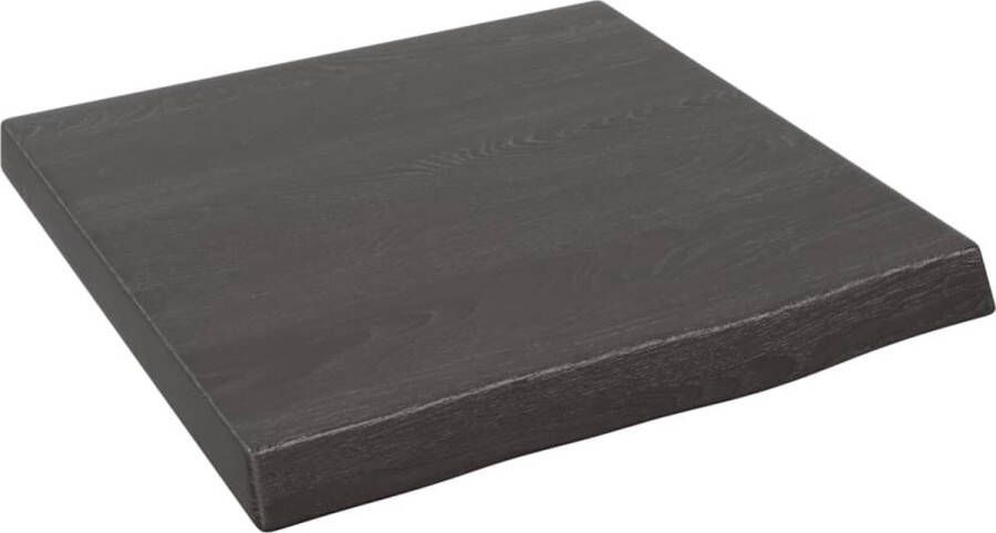 VidaXL Wandschap 40x40x(2-4)cm behandeld massief eikenhout donkerbruin