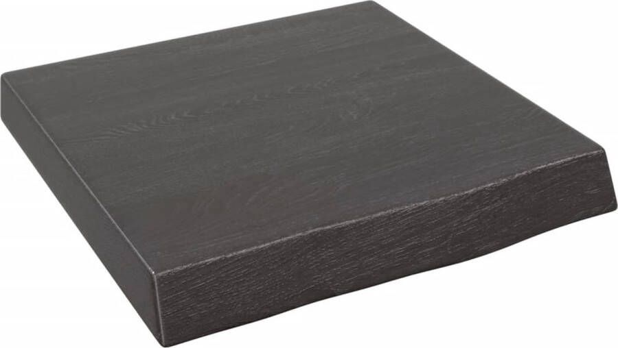 VidaXL Wandschap 40x40x(2-6)cm behandeld massief eikenhout donkerbruin