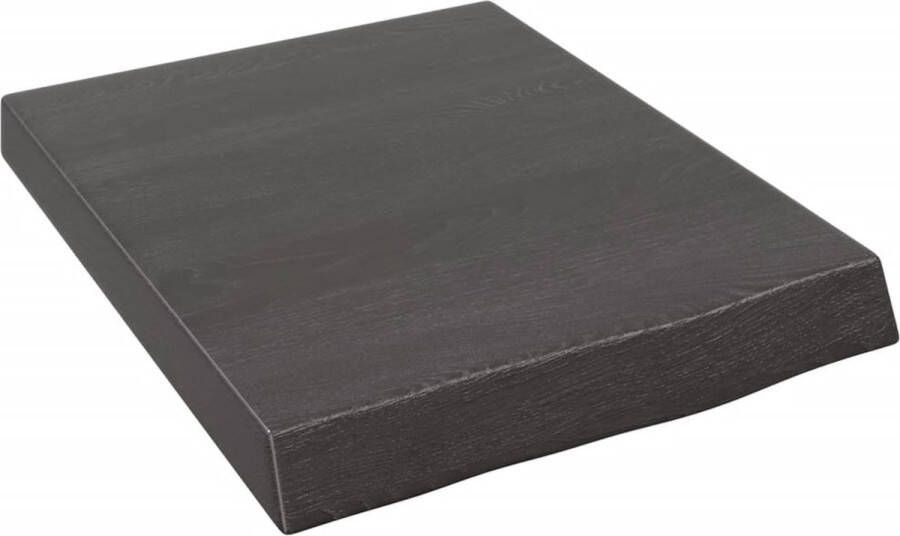 VidaXL Wandschap 40x50x(2-6)cm behandeld massief eikenhout donkerbruin