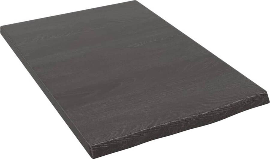 VidaXL -Wandschap-40x60x2-cm-behandeld-massief-eikenhout-donkergrijs