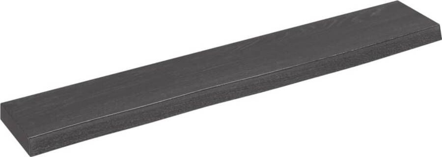 VidaXL -Wandschap-60x10x2-cm-behandeld-massief-eikenhout-donkergrijs