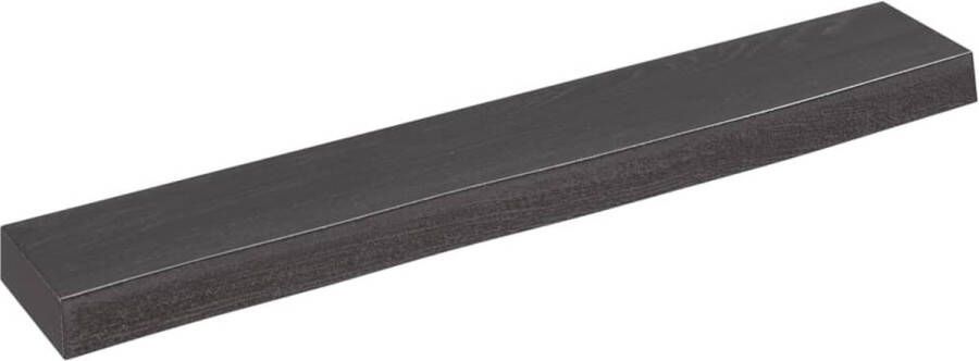 VidaXL -Wandschap-60x10x4-cm-behandeld-massief-eikenhout-donkergrijs