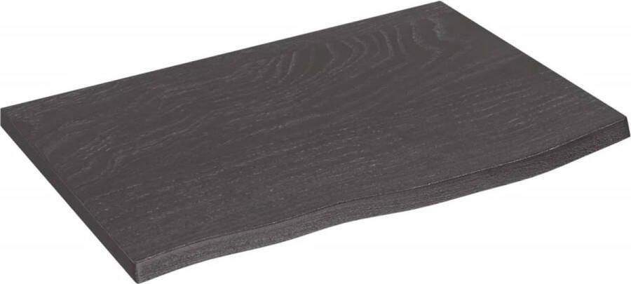 VidaXL -Wandschap-60x40x2-cm-behandeld-massief-eikenhout-donkergrijs