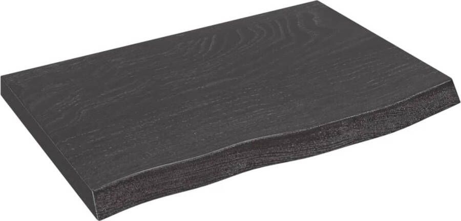 VidaXL Wandschap 60x40x(2-4)cm behandeld massief eikenhout donkerbruin