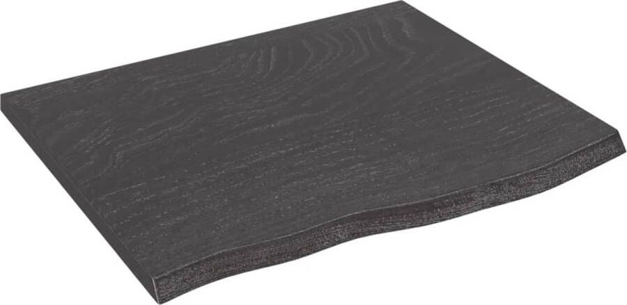 VidaXL -Wandschap-60x50x2-cm-behandeld-massief-eikenhout-donkergrijs