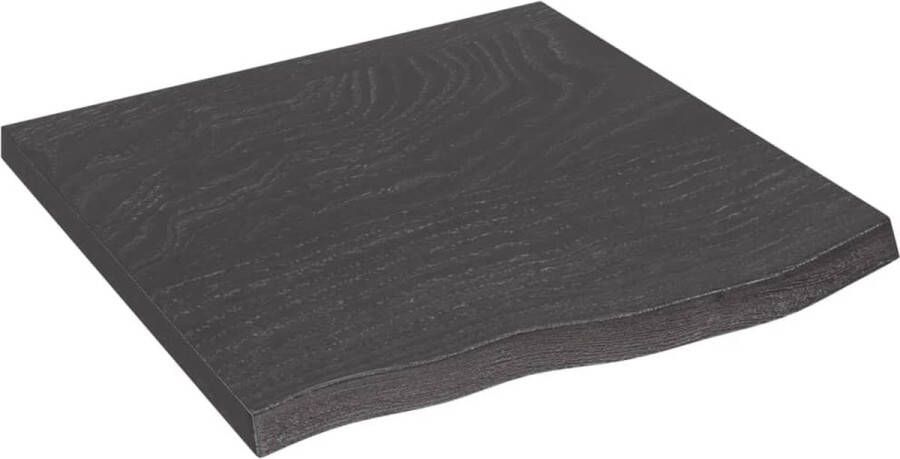 VidaXL Wandschap 60x60x(2-4)cm behandeld massief eikenhout donkerbruin