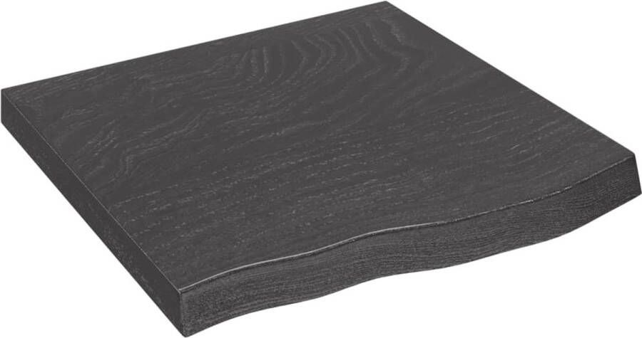 VidaXL Wandschap 60x60x(2-6)cm behandeld massief eikenhout donkerbruin