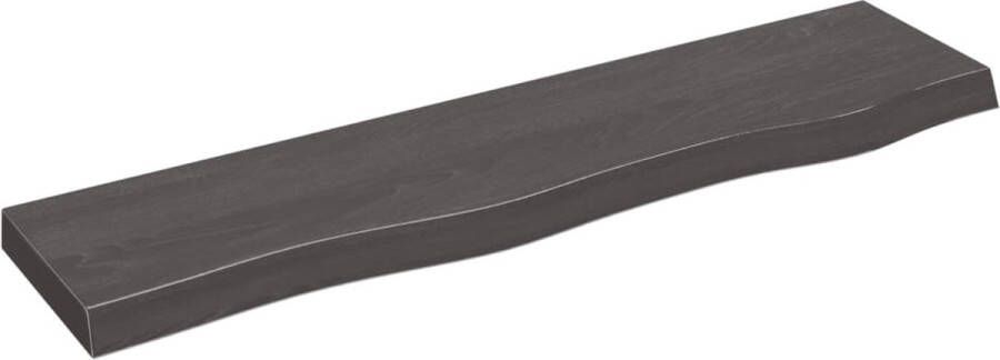 VidaXL -Wandschap-80x20x4-cm-behandeld-massief-eikenhout-donkergrijs