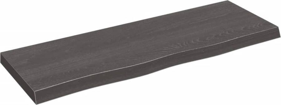 VidaXL Wandschap 80x30x(2-4)cm behandeld massief eikenhout donkerbruin