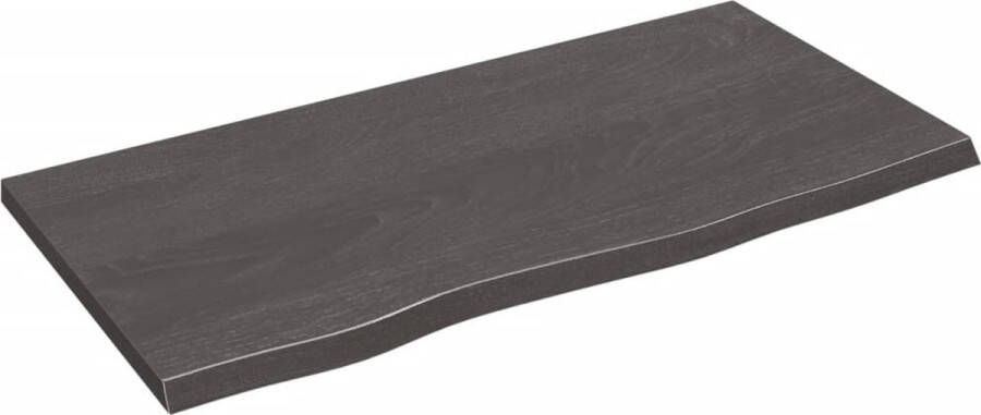 VidaXL -Wandschap-80x40x2-cm-behandeld-massief-eikenhout-donkergrijs