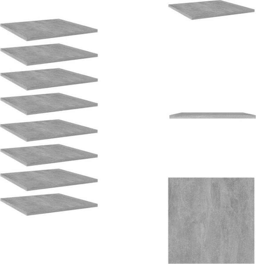 VidaXL Wandschap Betongrijs 40 x 40 x 1.5 cm Hoogwaardig spaanplaat Wandsteun
