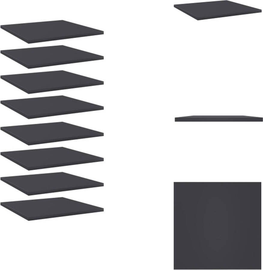 VidaXL Wandschap Grijs 40 x 40 x 1.5 cm Hoogwaardig spaanplaat Wandsteun