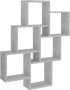 VidaXL Wandschap kubus 78x15x93 cm bewerkt hout betongrijs - Thumbnail 1