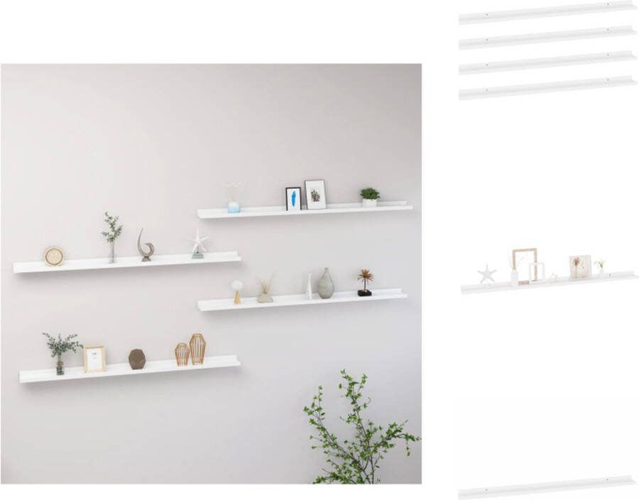 VidaXL Wandschap MDF 115 x 9 x 3 cm Wit Wandsteun