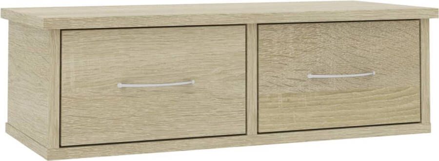 VidaXL -Wandschap-met-lades-60x26x18 5-cm-spaanplaat-sonoma-eikenkleurig