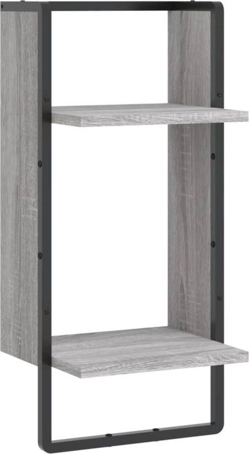 VidaXL -Wandschap-met-stang-30x25x65-cm-grijs-sonoma-eikenkleurig