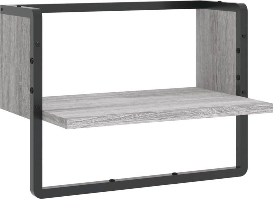 VidaXL -Wandschap-met-stang-40x25x30-cm-grijs-sonoma-eikenkleurig