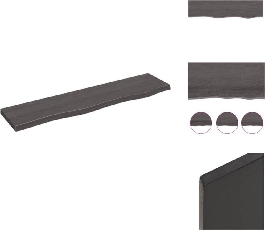 VidaXL Wandschap Rustieke Stijl Eikenhout 80 x 20 x 2 cm Draagvermogen 20 kg Wandsteun