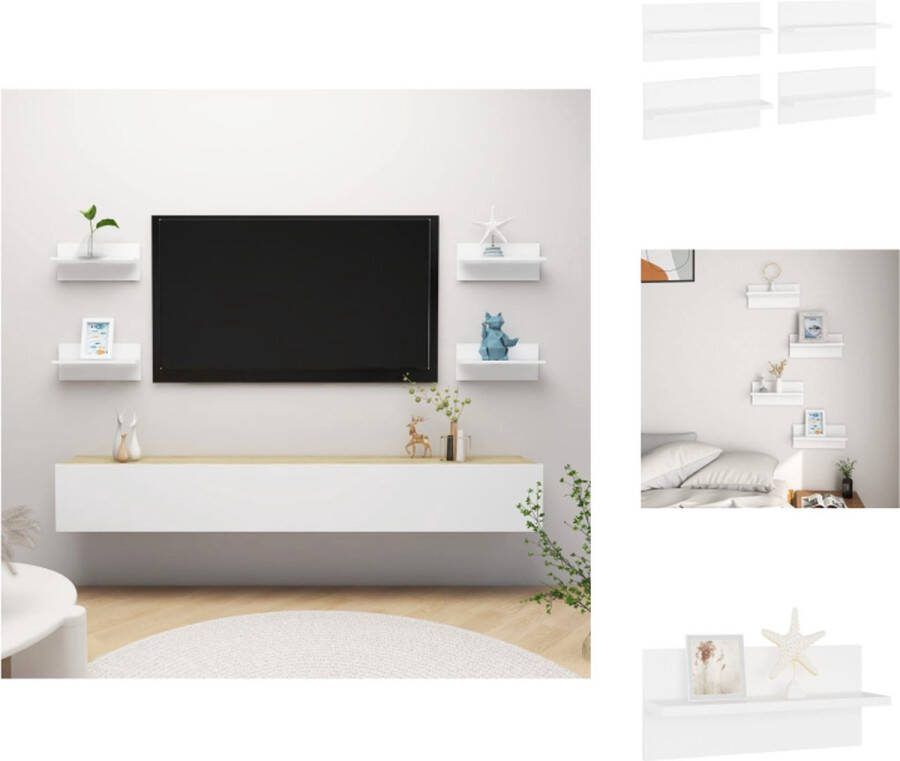VidaXL Wandschap Wit 40 x 11.5 x 18 cm Stevig praktisch Wandsteun