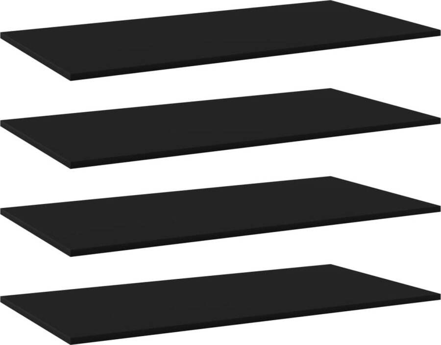 VidaXL -Wandschappen-4-st-100x50x1 5-cm-spaanplaat-zwart