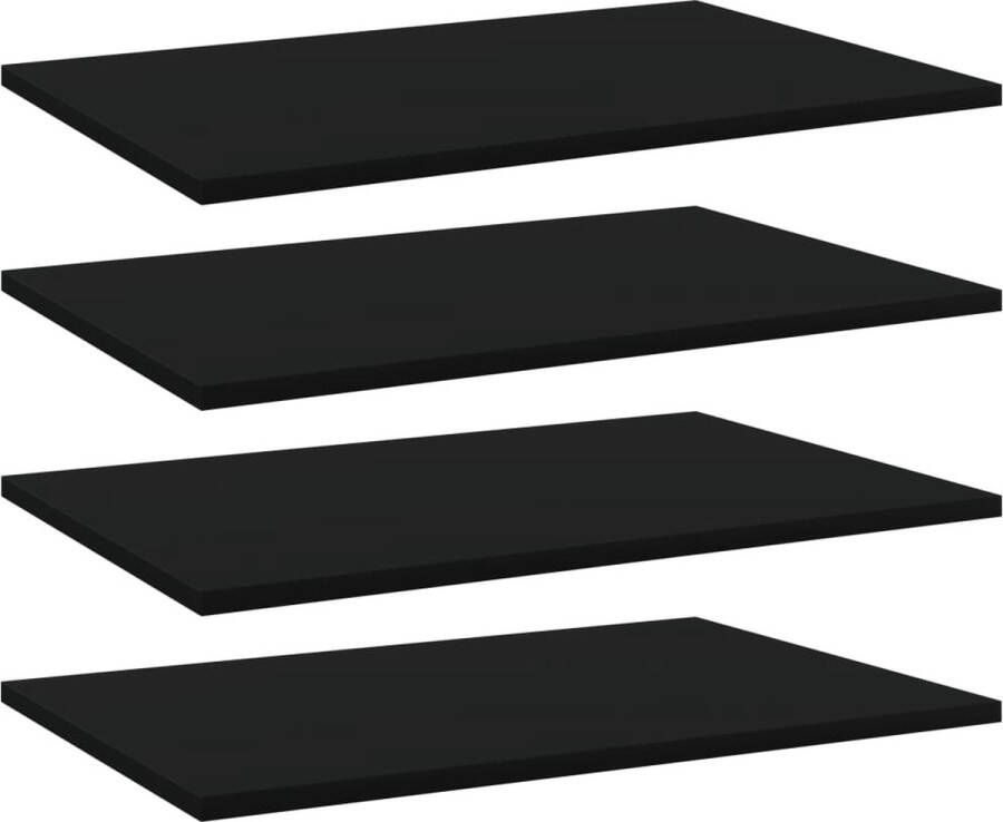 VidaXL -Wandschappen-4-st-60x40x1 5-cm-spaanplaat-zwart