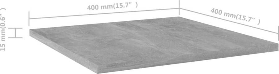 VidaXL Wandschappen 8 st 40x40x1 5 cm bewerkt hout betongrijs