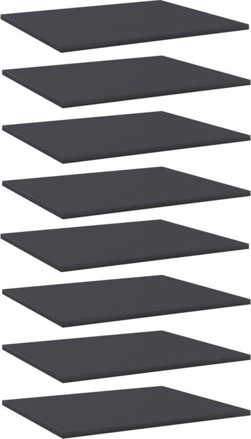 VidaXL Wandschappen 8 st 60x50x1 5 cm bewerkt hout grijs