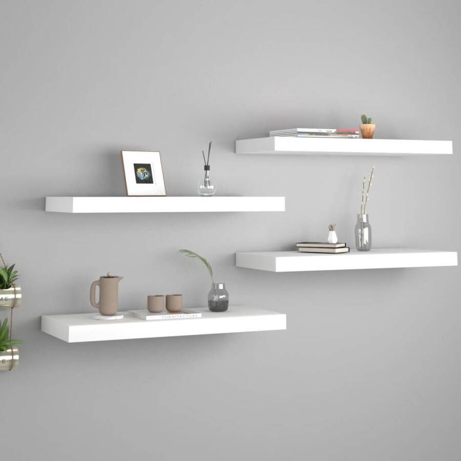 VidaXL -Wandschappen-zwevend-4-st-60x23 5x3 8-cm-MDF-wit