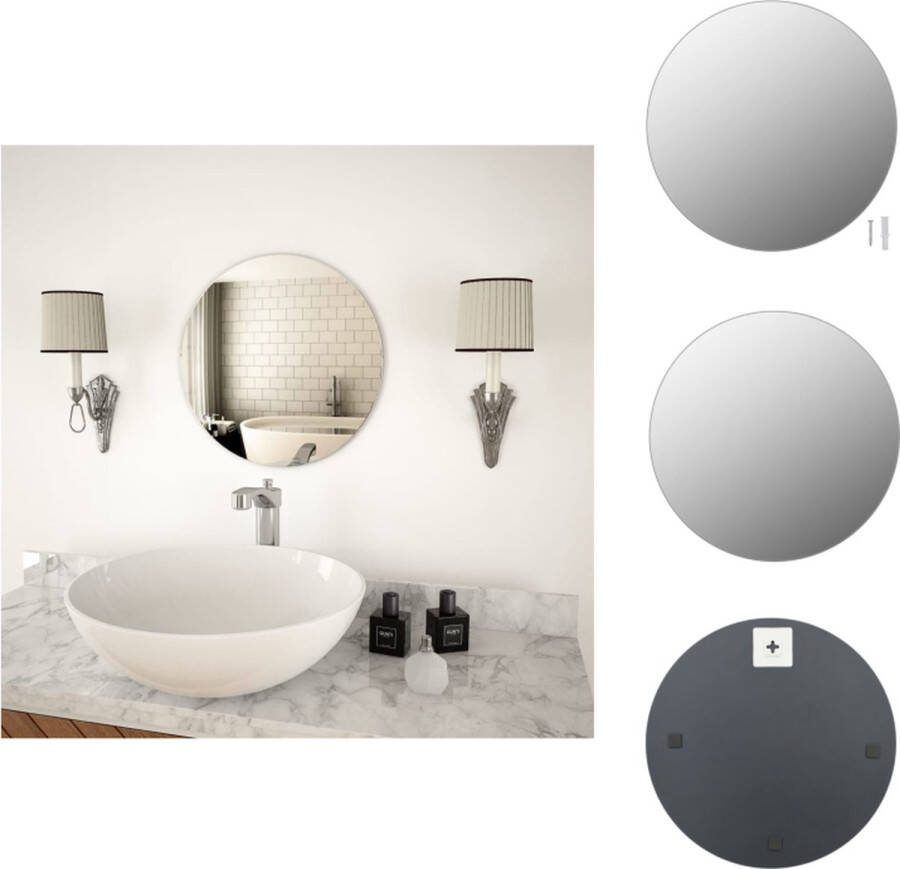 VidaXL Wandspiegel 40 cm Glas Inclusief accessoires Spiegel