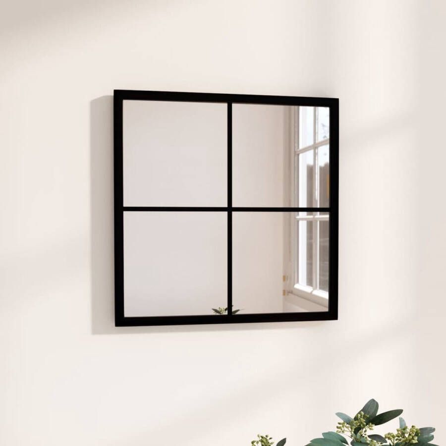 VidaXL -Wandspiegel-40x40-cm-metaal-zwart