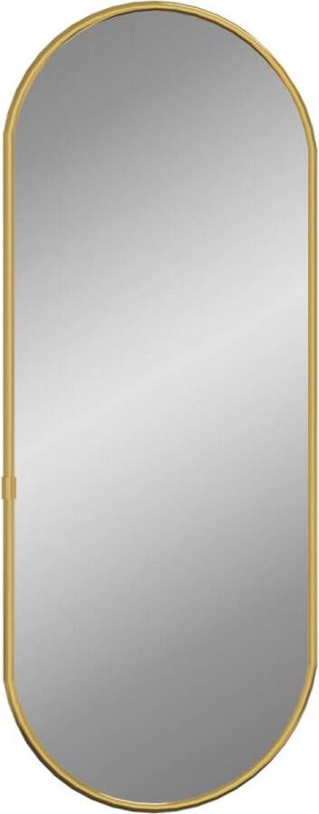 VidaXL -Wandspiegel-60x25-cm-ovaal-goudkleurig